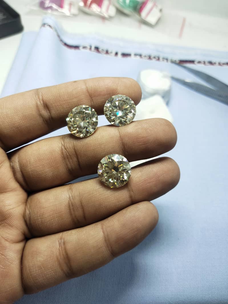 100% Original Moissanite VVS1 Excellent Cut Grade Diamond 12