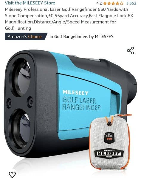 Mileseey Professional Laser Golf Rangefinder 660 Yards 0