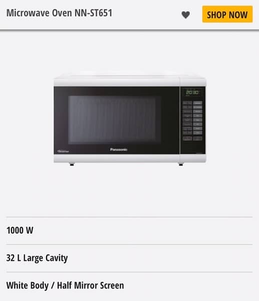 Microwave  oven Panasonic invertor technology 0