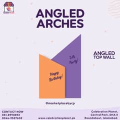 Angled Birthday Decoration Arches - Top Wall (Set of 2)