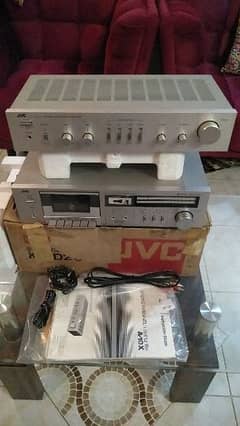 old antique tape recorder and Amplifer of JVC company
