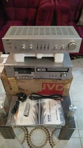 old antique tape recorder and Amplifer of JVC company 0
