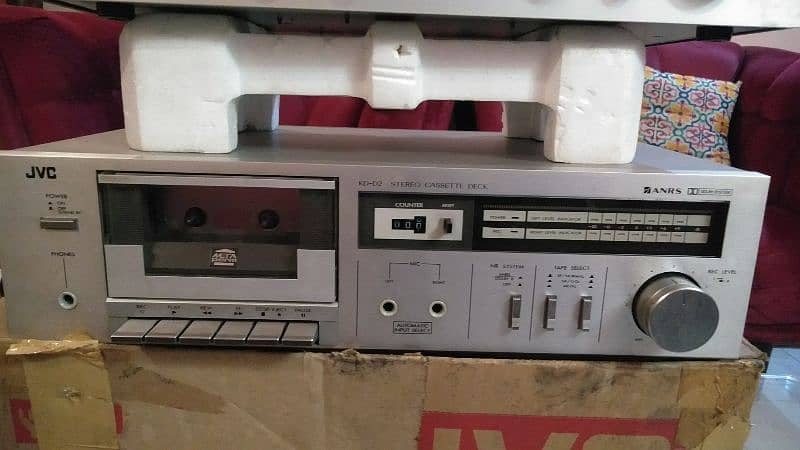 old antique tape recorder and Amplifer of JVC company 8