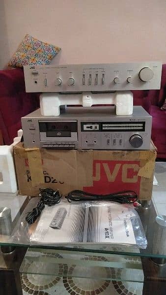 old antique tape recorder and Amplifer of JVC company 12