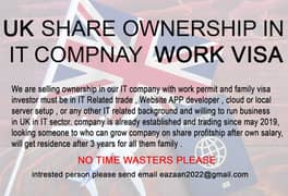 UK Workpermits | with share ownership in Company | Single or Married