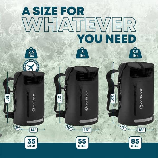 earth pak 55litter summit waterproof backpack 2
