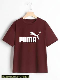 1 pc unisex Cotton printed T_shirt, maroon