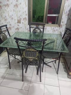 iron angle Dining table 7/10 condition with a big table