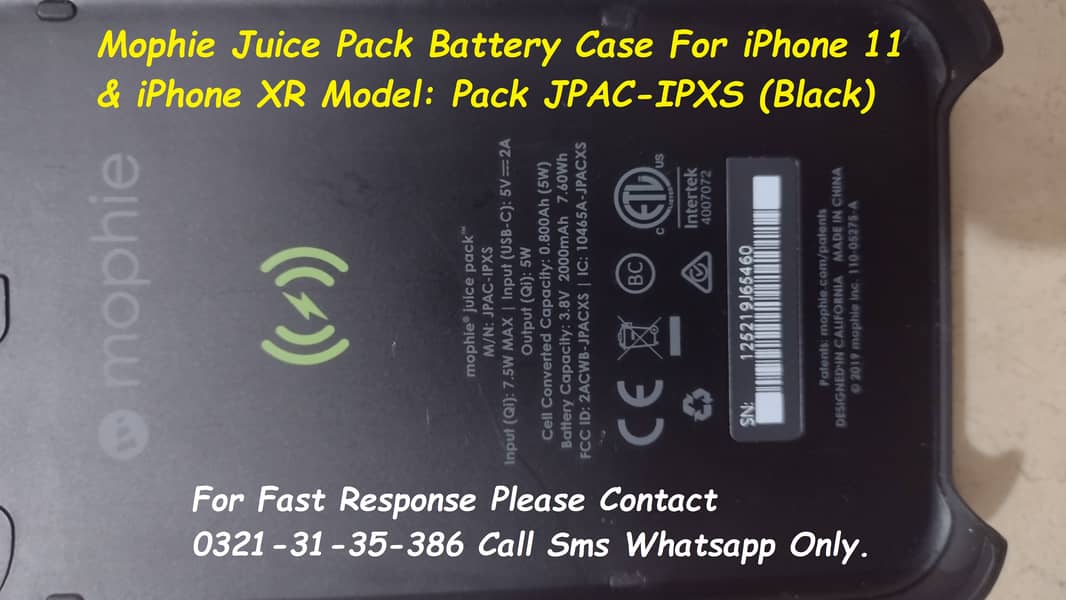 mophie pack battery case for iphone 11 & iphone xr 1