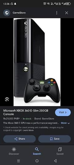 Xbox e slim with 1 controller and 3 cds