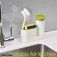 Soap dispenser with brush holder