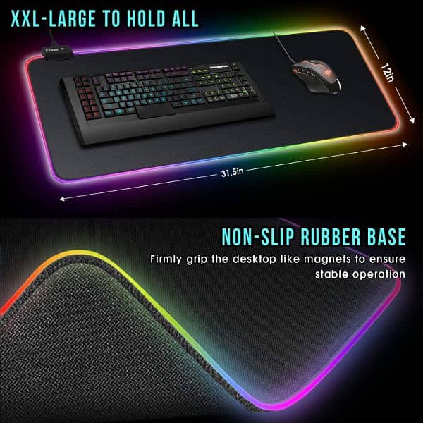 Rgb Gaming Mouse Pad With Rgb Lights 2