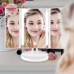 LED Light Makeup Mirror with 10X Magnifying Spot Mirror