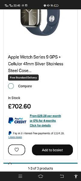 Apple Watch Series 9 . . 41Mm ​​Stainless Steel silver cell 4