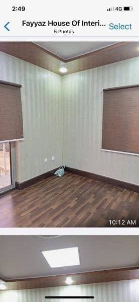 pvc wall panel, window blinds, glass paper, wooden floor hi 15