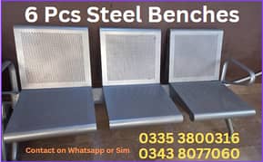 3 Seater Steel Benches - 0335 3800316 0