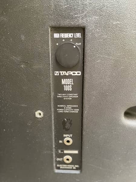 EV Electro Voice EV Tapco Model 100s Original 2