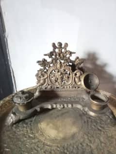 old desk victorian paper holder with 2 inkpots what's app 03071138819