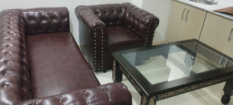 just 2 days use sofa set 5 seater leather sofa 0