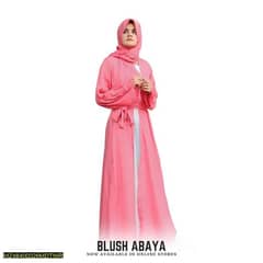 Women stitched grip abaya pink colure