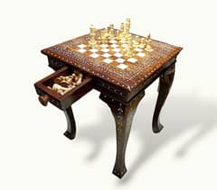 Natural Sheesham Wood Chess Table, Chess, Chess For Sale. 0
