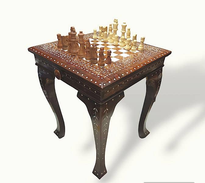 Natural Sheesham Wood Chess Table, Chess, Chess For Sale. 1