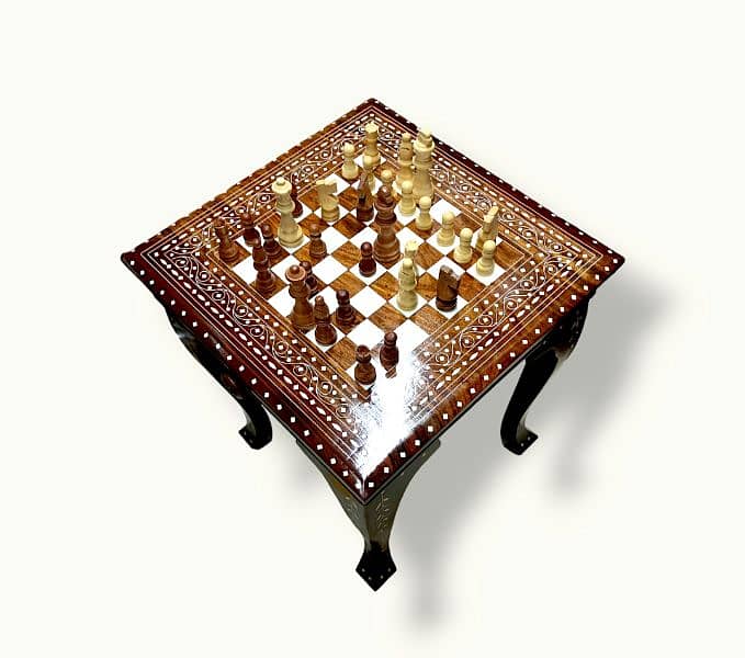 Natural Sheesham Wood Chess Table, Chess, Chess For Sale. 3