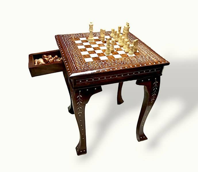 Natural Sheesham Wood Chess Table, Chess, Chess For Sale. 5