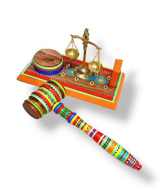 Wooden Gavel and Brass Scale, Wood Hammer, Lawyers n Judge Table Decor 8