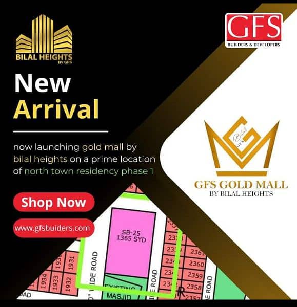 Shop For Sale In North Town Residency Phase 1 GFS GOLD MALL Gold Block 0