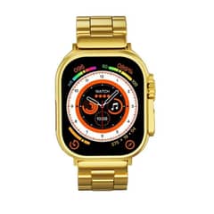 S9 Ultra Smart watch golden strap 0