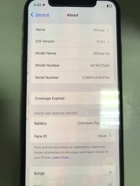 Iphone Xs 256Gb non pta approved 2