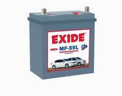 Exide Battery for Alto, Mehran, MF55L, Cultus, Mira 38ah