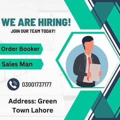 order booker/ sales man Job opportunity 0