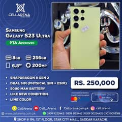 Samsung S23 Ultra 256GB Lime Color Limited Edition Dual Sim Cellarena
