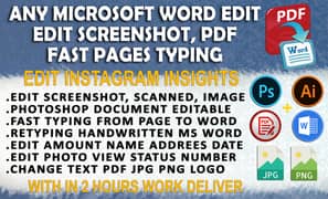 Graphic Design Edit PDF JPG screenshot scanned Photoshop Document Edit