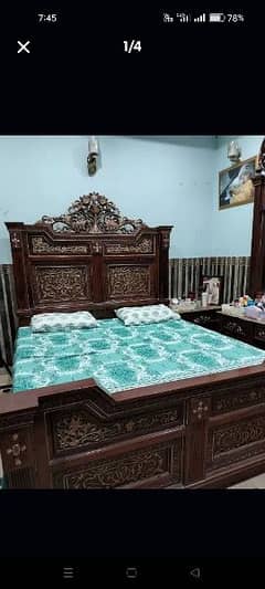 chinoti sheeshum real wood bed set 0
