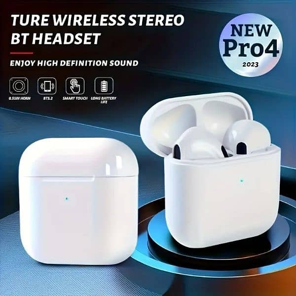 Pro 4 TWS Wireless Headphones Bluetooth-compatible 5.0Headset
with 3
