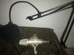 Condenser Mic With Pop Filter Stand