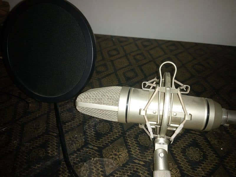 Condenser Mic With Pop Filter Stand 1
