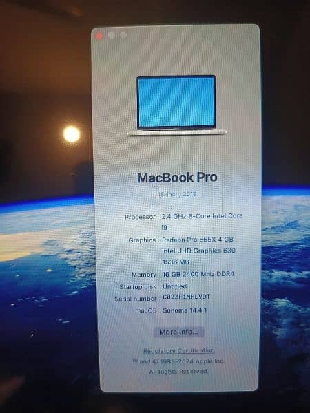 A Macbook Pro 2019 i9 9