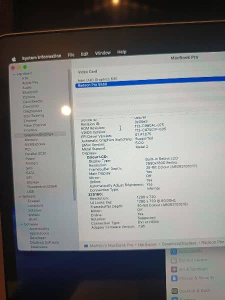 A Macbook Pro 2019 i9 15