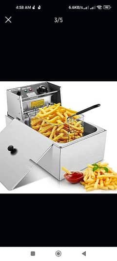 Commercial Electric 6L Deep Fryer For Fries Zinger Baking Oven Pizza