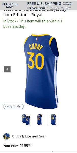 Stephen Curry Golden State Warriors Nike Authentic Jersey - Icon Editi 4