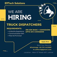 Experienced Truck Dispatcher Required USA