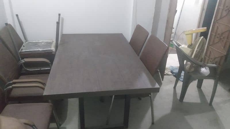 1 table 6 chair only office used 0