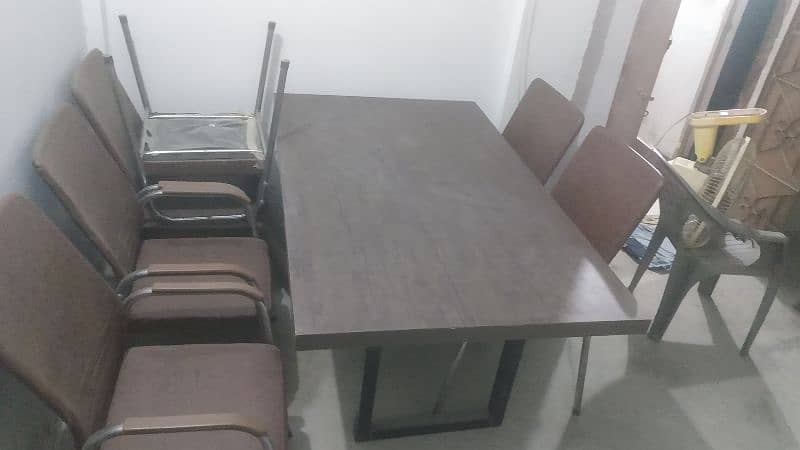 1 table 6 chair only office used 1