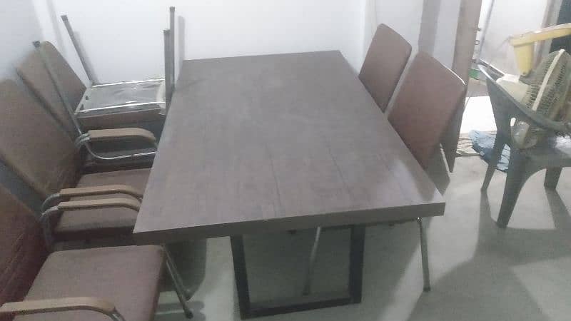 1 table 6 chair only office used 2