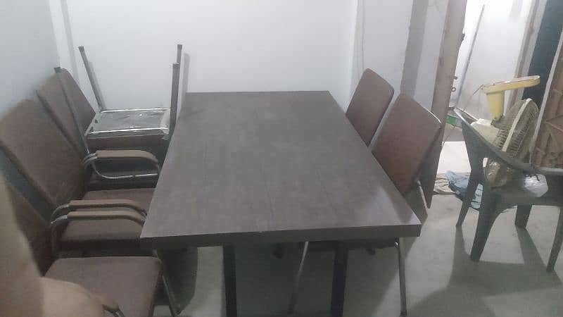 1 table 6 chair only office used 3