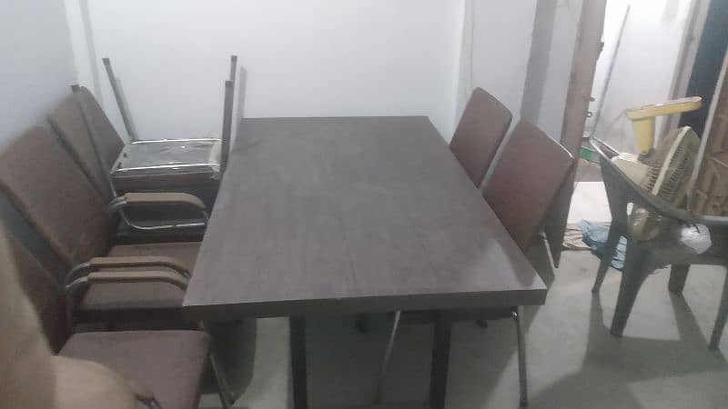 1 table 6 chair only office used 5